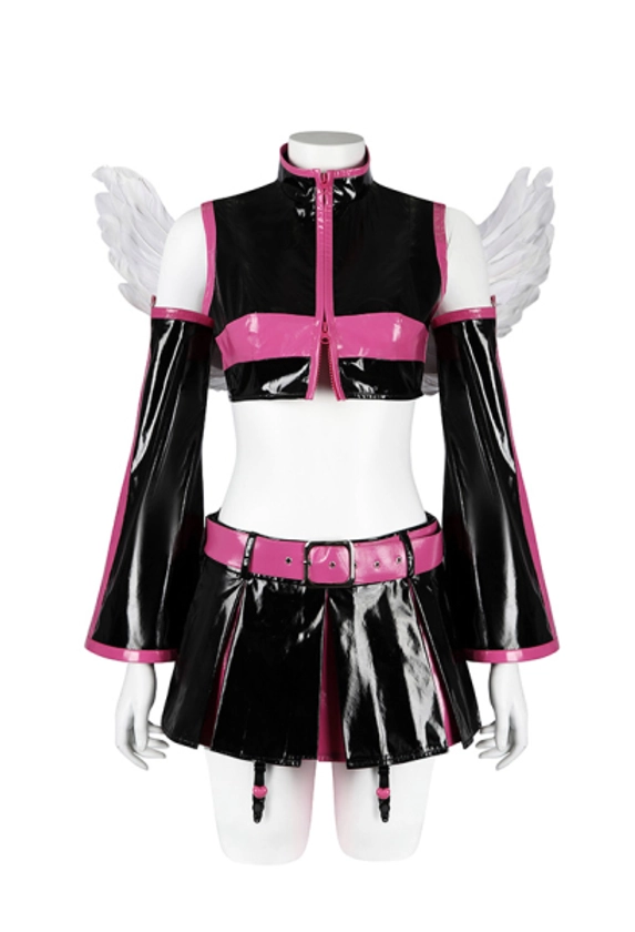 2.5 Dimensional Seduction Mikari Tachibana Cosplay Costume Short Top Skirt Set with Wings