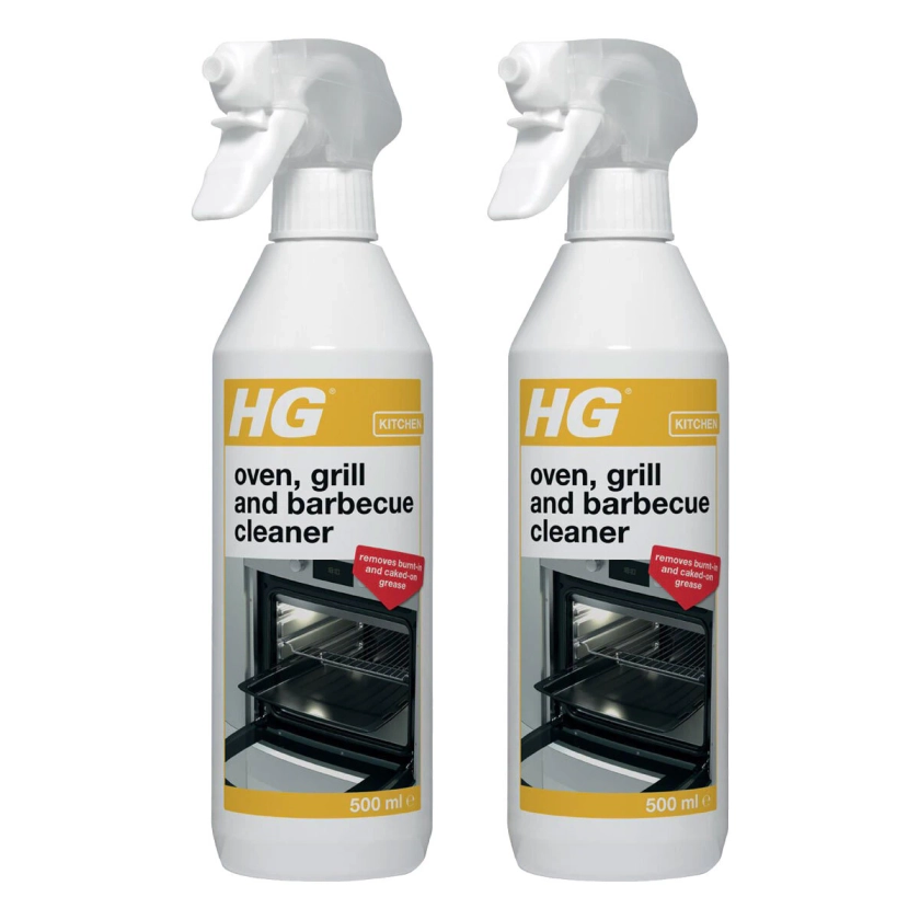 HG Oven, Grill & Barbeque Cleaner, 2 x 500ml | Costco UK