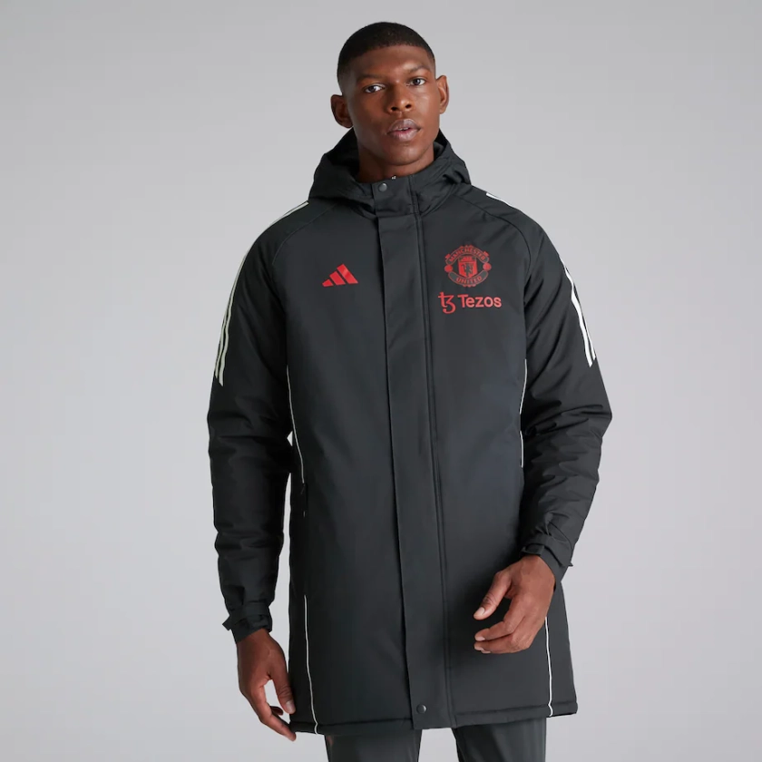 Manchester United European Training Tiro 24 Stadium Parka Dark Grey