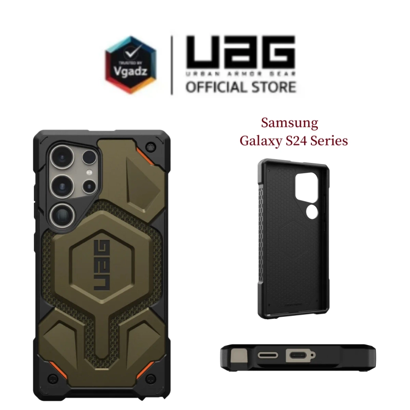 Urban Armor Gear UAG Monarch Pro MagSafe Tough Case for Samsung Galaxy S24 Ultra Series Magnetic Kevlar Shockproof Cover
