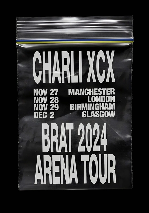 CHARLI XCX Brat 2024 UK Arena Tour Poster Print