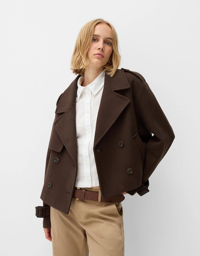 Korte zachte trenchcoat - Jacks en blazers - Dames