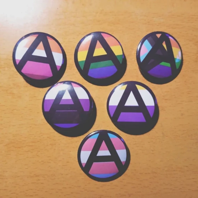 LGBT anarchist queer badge pin