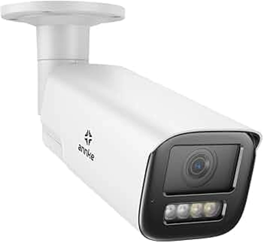 ANNKE 4K/8MP Caméra de Surveillance Extérieure avec Zoom Optique 4X, PoE Caméra Filaire avec Détection de Personne/Véhicule, 100ft Vision Nocturne en Couleur, IP67 étanche, 24/7 Surveillance Vidéo