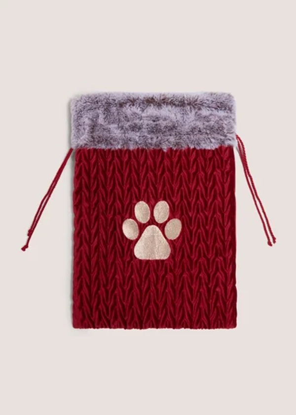 Dark Red Christmas Pet Sack