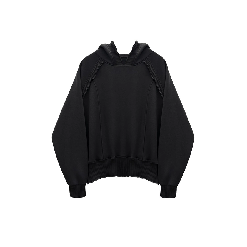 Raglan hoodie black — ANTHONY CALYDON