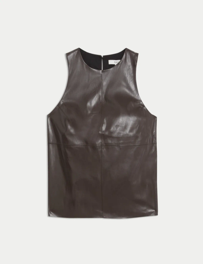 Faux Leather Top | M&S Collection | M&S