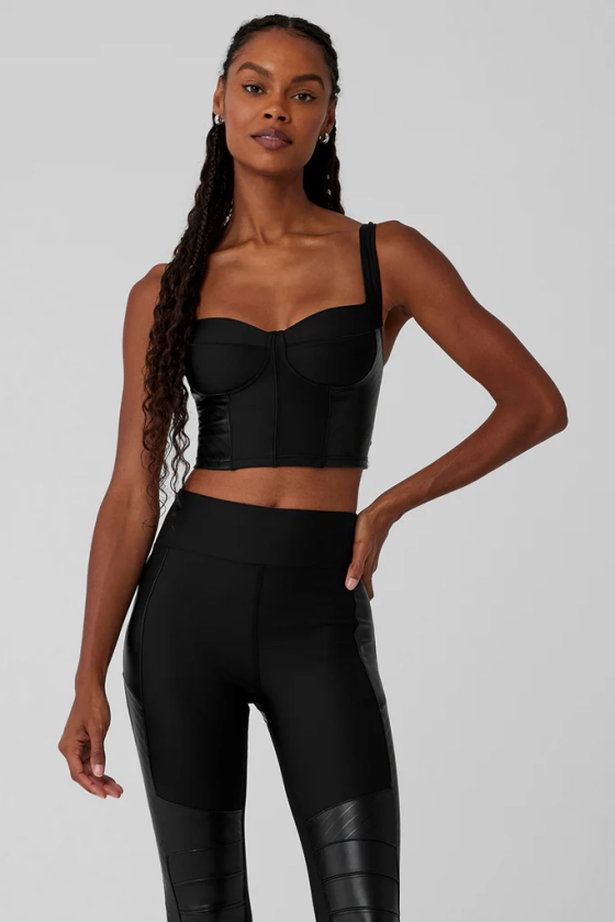 Airlift Winter Warm Cropped Supermoto Tank - Black