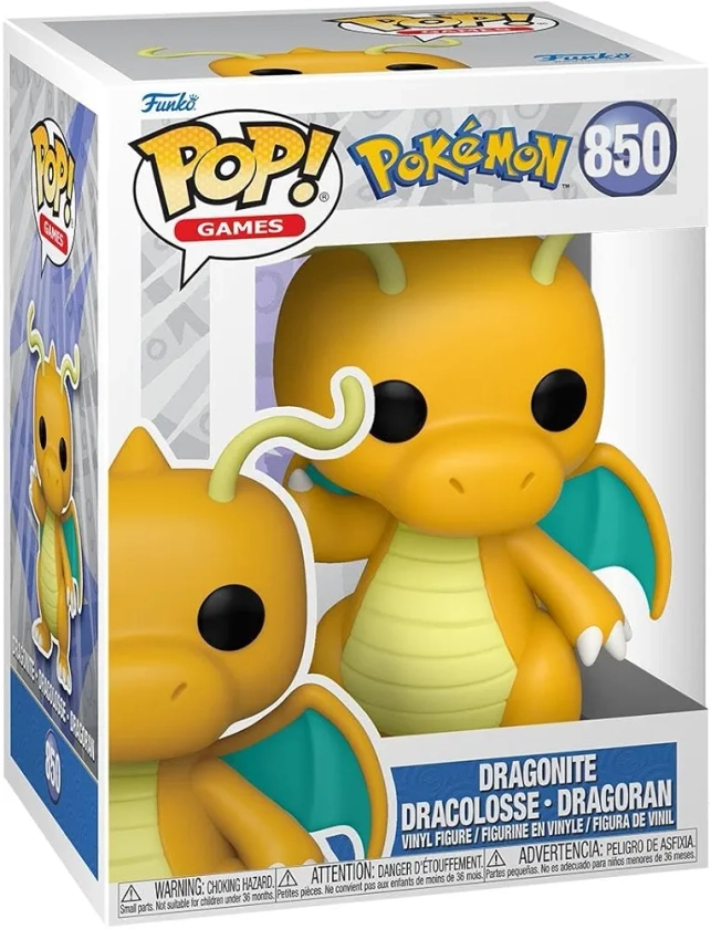 Funko POP! Games: Pokemon - Dragonite - Figura in Vinile da Collezione - Idea Regalo - Merchandising Ufficiale - Giocattoli per Bambini e Adulti - Video Games Fans - Figura per i Collezionisti