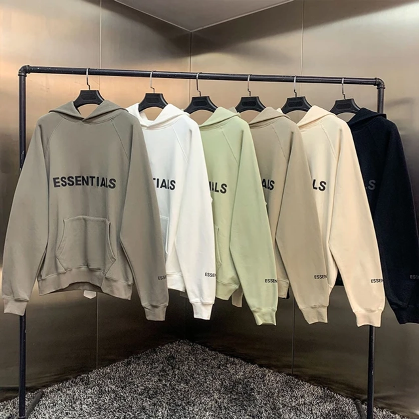 Essential Hoodies Oversized | Essentials Reflective Hoodie | Essentials Pull Hoodie - Hoodies & Sweatshirts - Aliexpress