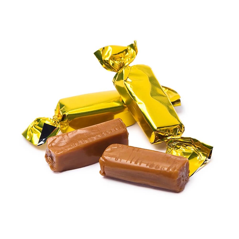 Foiled Caramel Candy - Gold: 180-Piece Bag