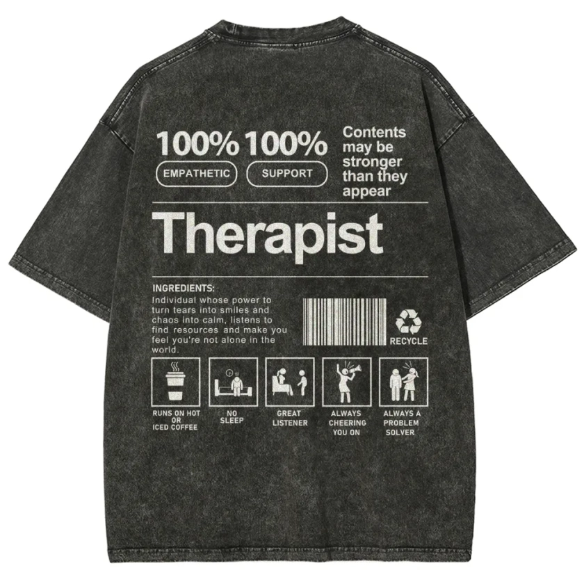 Therapist Unisex Fit Washed T-Shirt