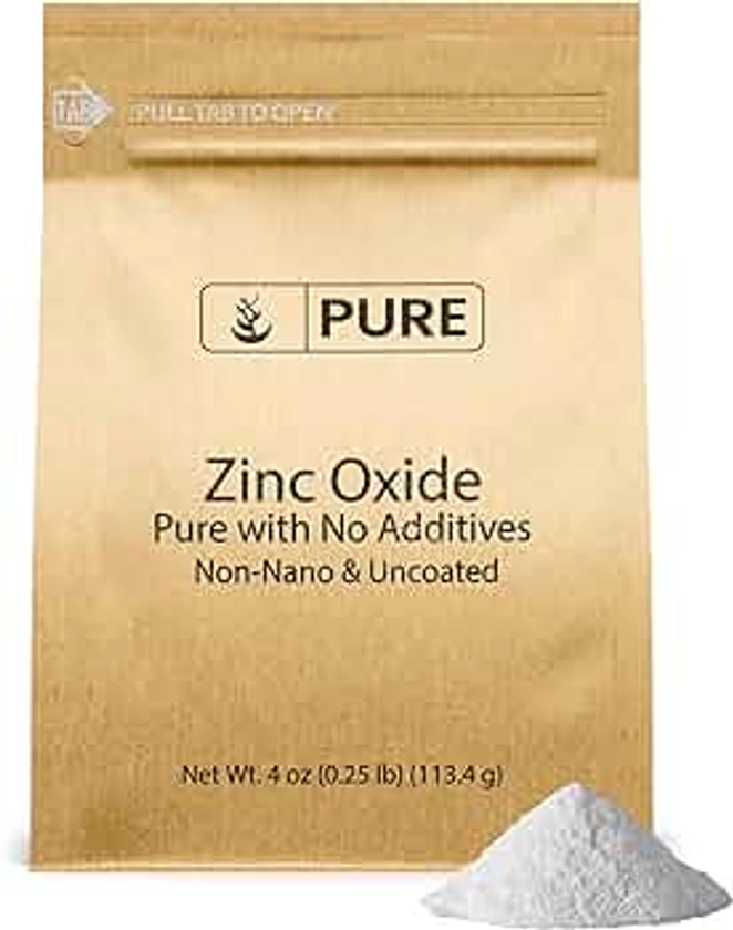 Pure Original Ingredients Zinc Oxide, Eco-Friendly Packaging, Non-Nano, (4 Ounce)