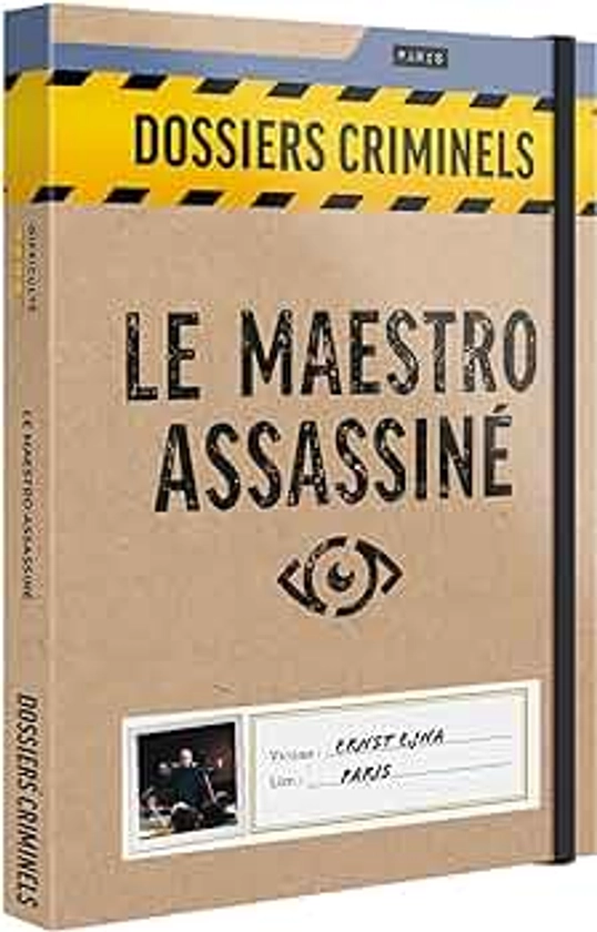 Dossiers Criminels - Le Maestro Assassiné : Qui A Tué Ernst Ejna ? Jeu de Societe Escape Game - Jeu d’Enquête Immersif et Collaboratif, 1-6 Joueurs