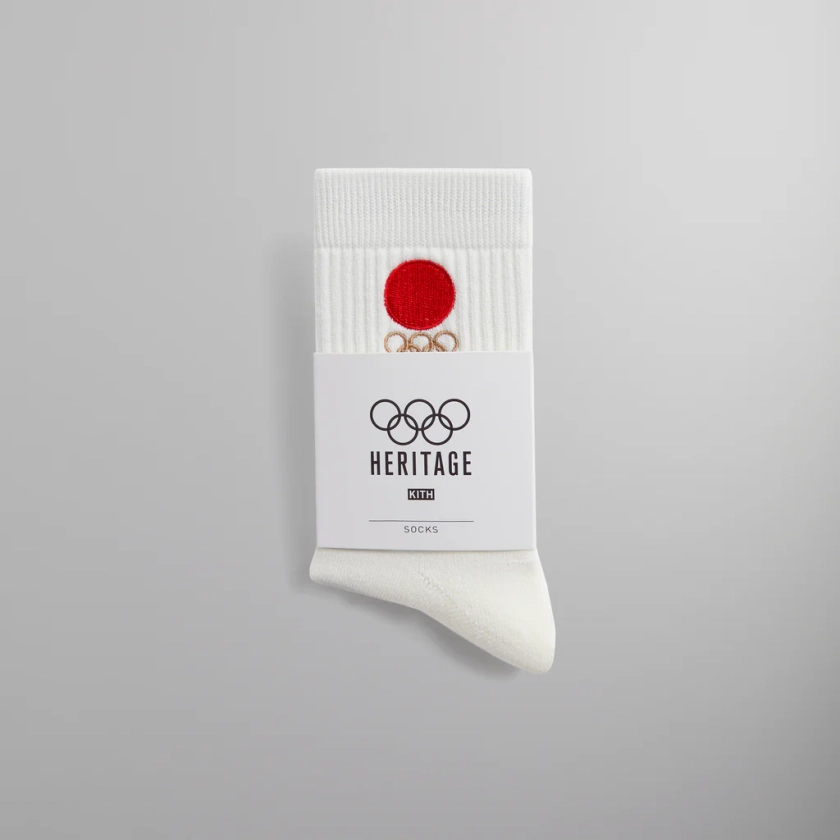 Kith for Olympics Heritage Tokyo Mid Crew Sock - Silk