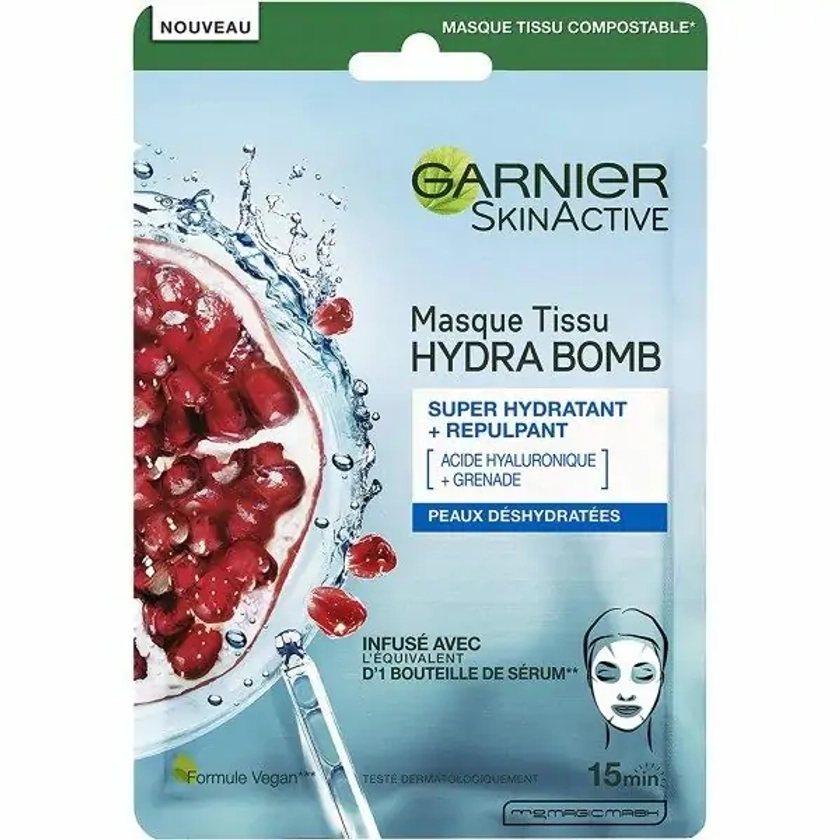 Masque Tissu Hydra Bomb Hydratant et Repulpant de Garnier SkinActive