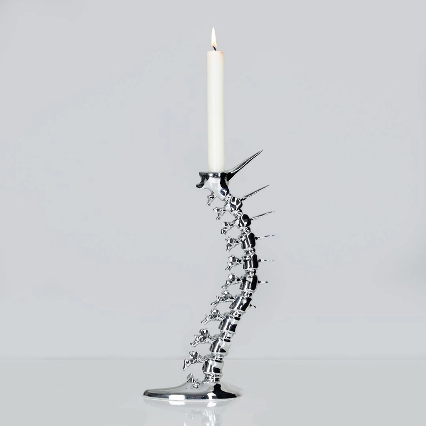 TALL SKELETON CANDLE HOLDER