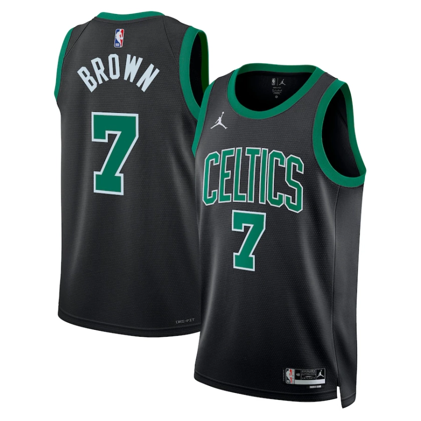 Boston Celtics Jordan Statement Edition Swingman Jersey - Green - Jaylen Brown - Unisex