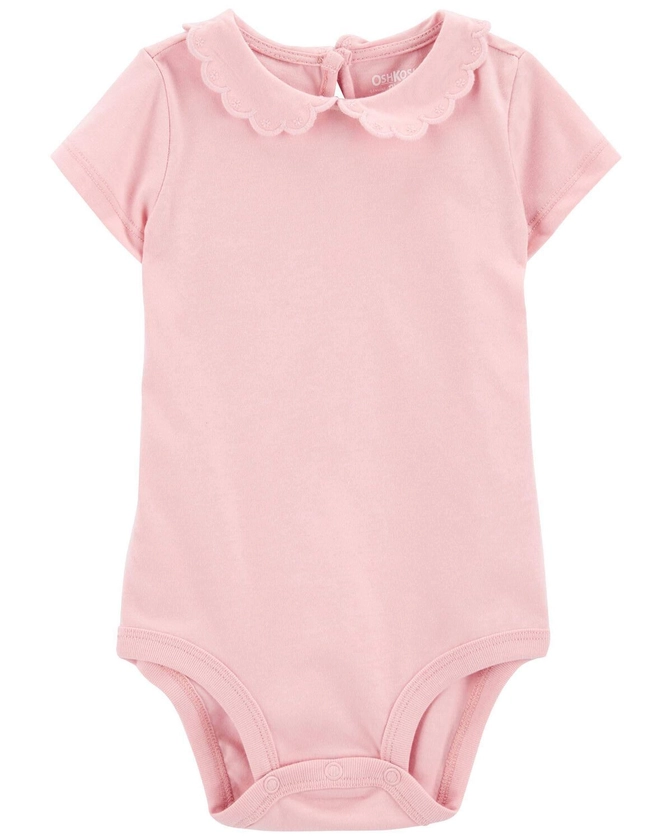 Baby Scalloped Peter Pan Collar Jersey Bodysuit - OshKosh | Carter's