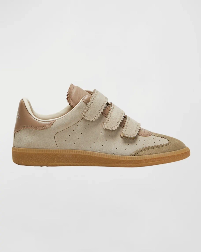 Isabel Marant Beth Mixed Leather Triple-Grip Sneakers
