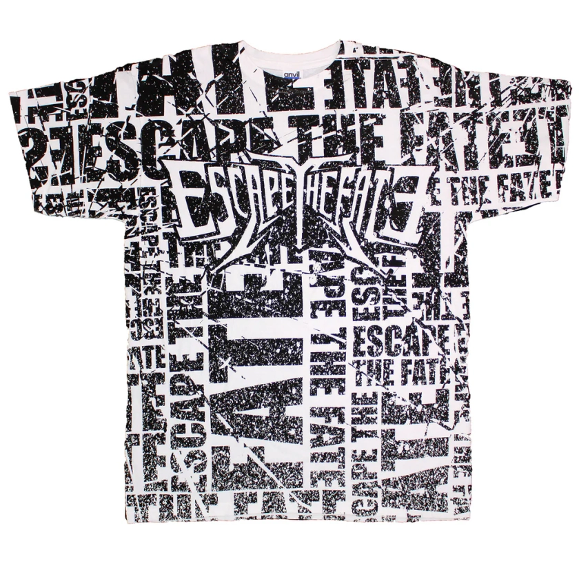 Escape The Fate Allover Print Logos T-shirt