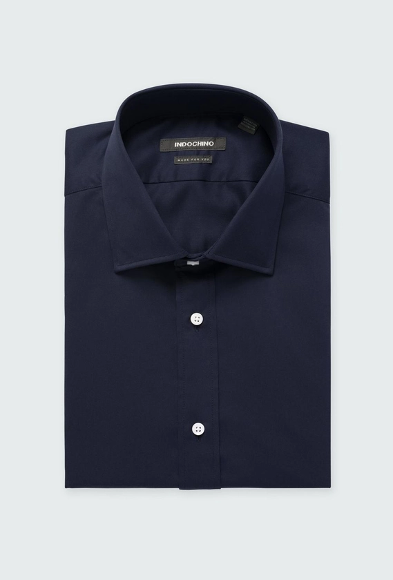 Men's Dress Shirts - Hyde Navy Shirt | INDOCHINO