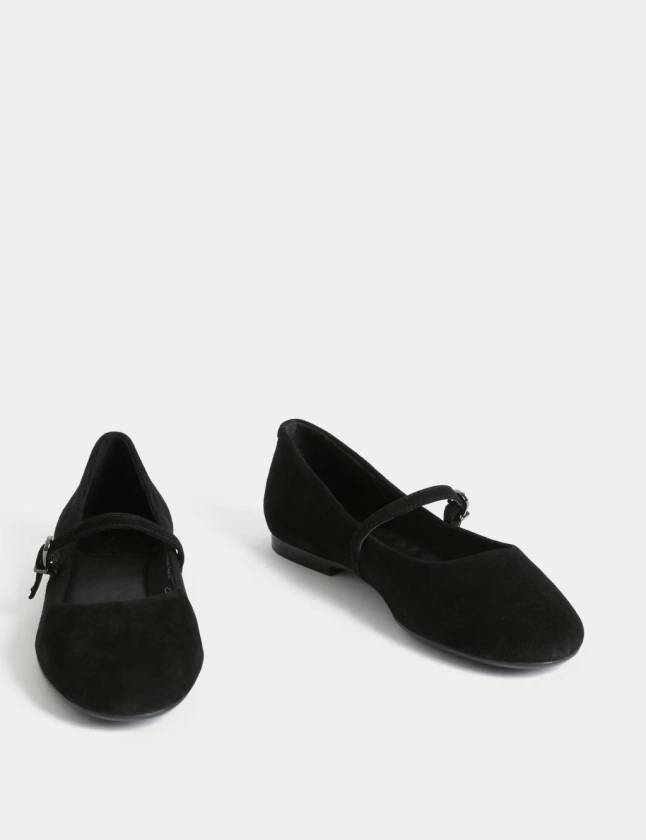 Suede Flat Ballet Pumps | M&S Collection | M&S