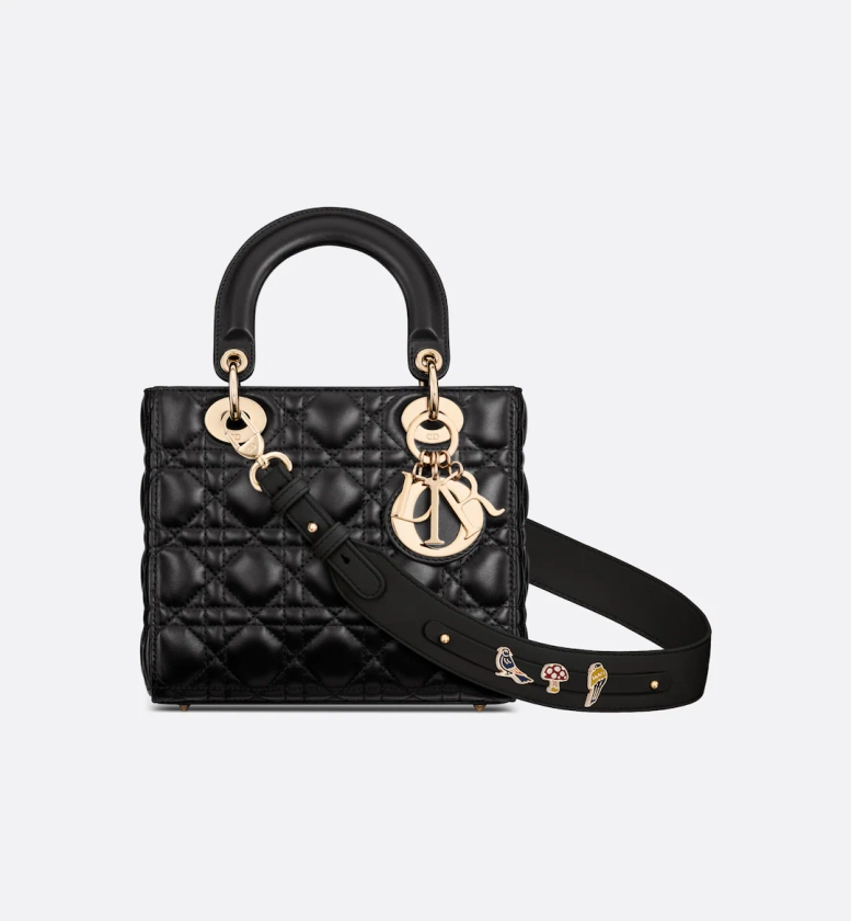 Small Lady Dior My ABCDior Bag Black Cannage Lambskin | DIOR