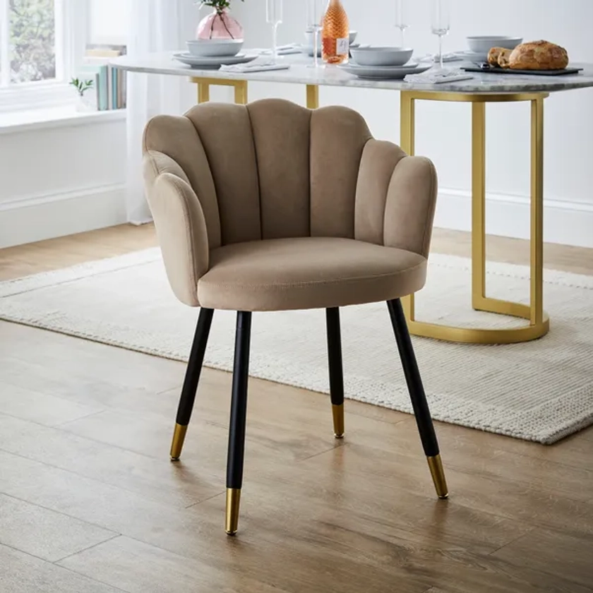 Vivian Velvet Dining Chair | Dunelm