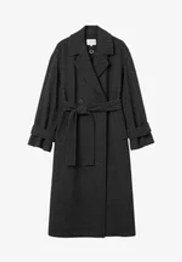 MONICA PREMIUM WOOL LONG COAT - Trench - grey stripe