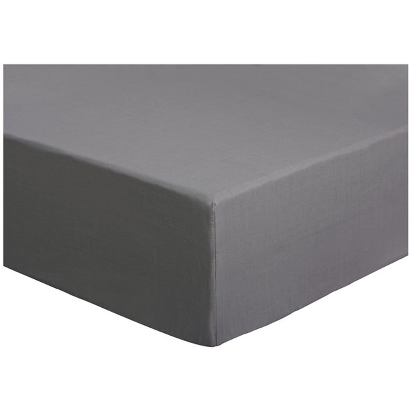 Buy Argos Home Plain Grey Fitted Sheet - Small Double | Bed sheets | Argos