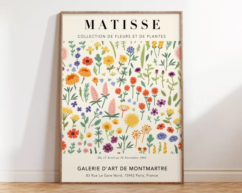 Matisse Flowers Poster, Flower Market Print, Matisse Botanical Cut Outs Exhibition Poster, Minimal Botanical Wall Art Print MP083 - Etsy UK