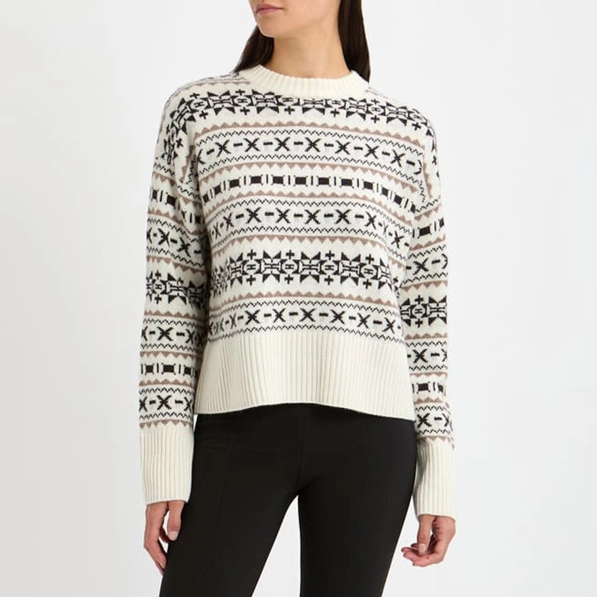 N°· Eleven										Cream Cashmere Blend Fair Isle Jumper