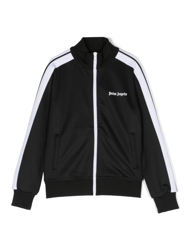 logo-print cotton blend track jacket