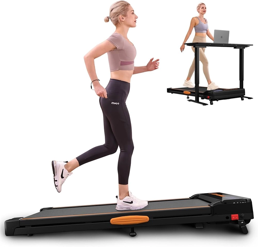Walking Pad Treadmill with Incline, Under Desk Treadmills, Portable Treadmill for Home Office, Walking Pad 4 in 1 Treadmill for Walking Running, 2.5HP Compact Treadmill with Remote Control