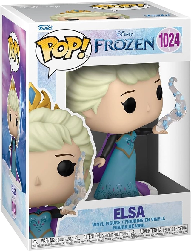 Funko Pop! Disney: Ultimate Princess - Elsa - Disney Princesses - Exclusivité Amazon - Figurine en Vinyle à Collectionner - Idée de Cadeau - Produits Officiels - Jouets pour Les Enfants et Adultes