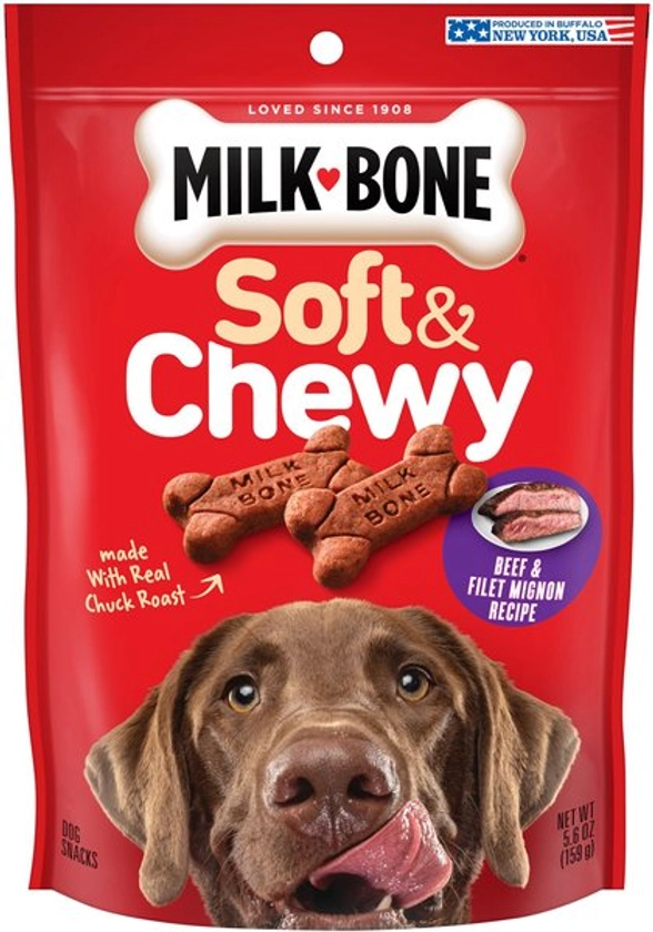 Milk-Bone Soft & Chewy Beef & Filet Mignon Recipe Dog Treats