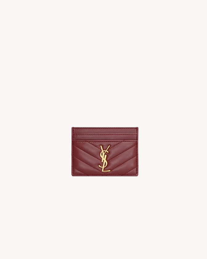 CASSANDRE MATELASSÉ card case in lambskin | Saint Laurent | YSL.com