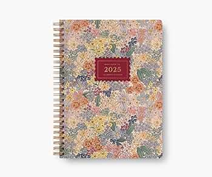 RIFLE PAPER CO. 2025 12-Month Softcover Spiral Planner | Sections for Monthly Views, Contacts, Celebrations (Pockets for Storage), Mimi