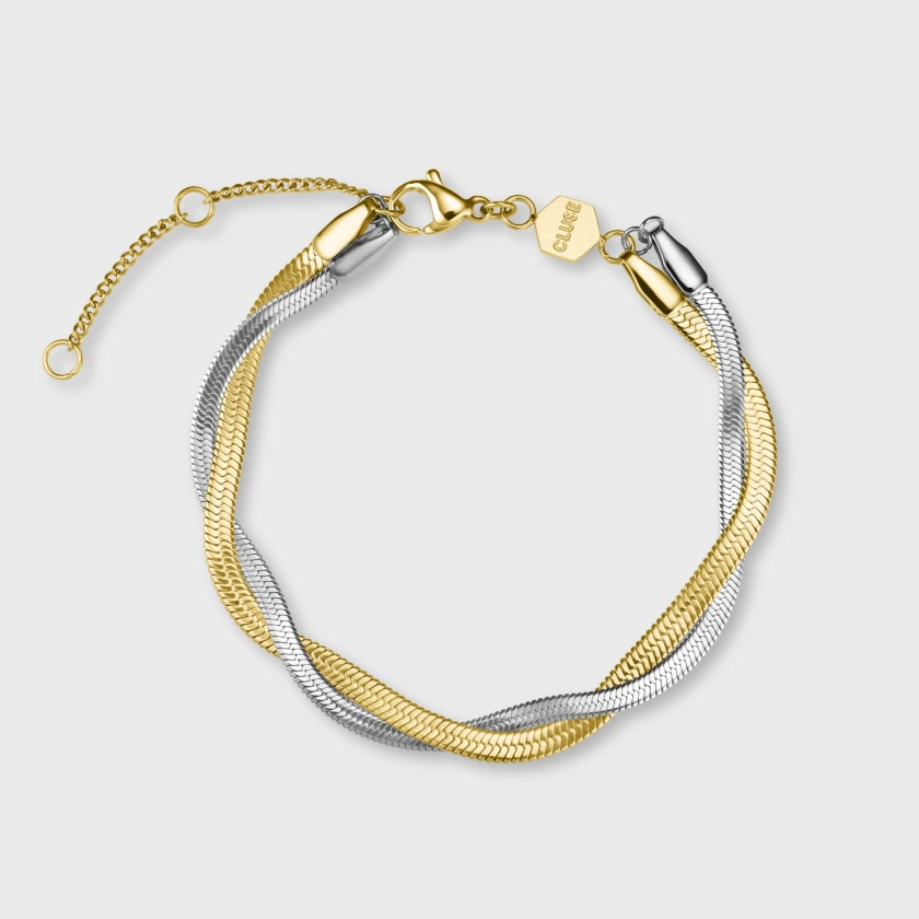 Élevé Twisted Snake Bracelet, Bicolour