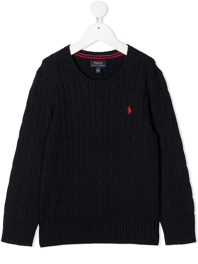 Ralph Lauren Kids long-sleeved Embroidered Logo Jumper - Farfetch