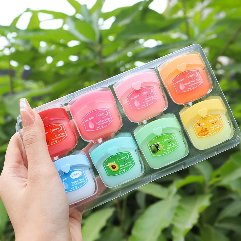 8 PCS Moisturizing Lip Balm Set, Keep Dry Lips Moisturized All Day, Long-lasting Effect, Lip *, Valentine&#39;s Day Gift