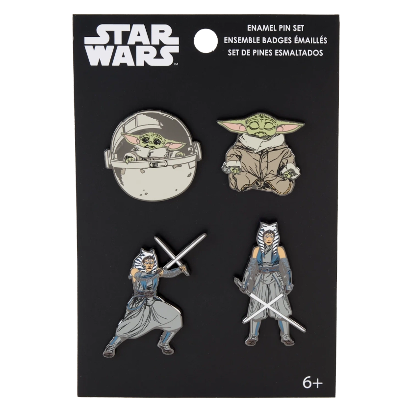 AHSOKA YODA 4-PACK PIN SET - STAR WARS