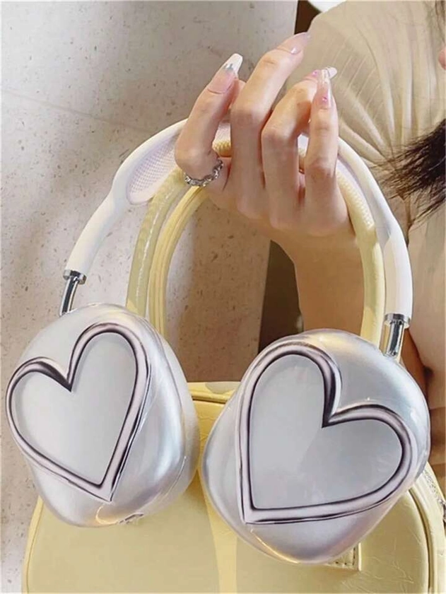 Cute Bow Flower Love Heart Protective Case Compatible With Apple Airpods Max Earphone Case Clear Silicone Headphone For Airpods Max Accessories
