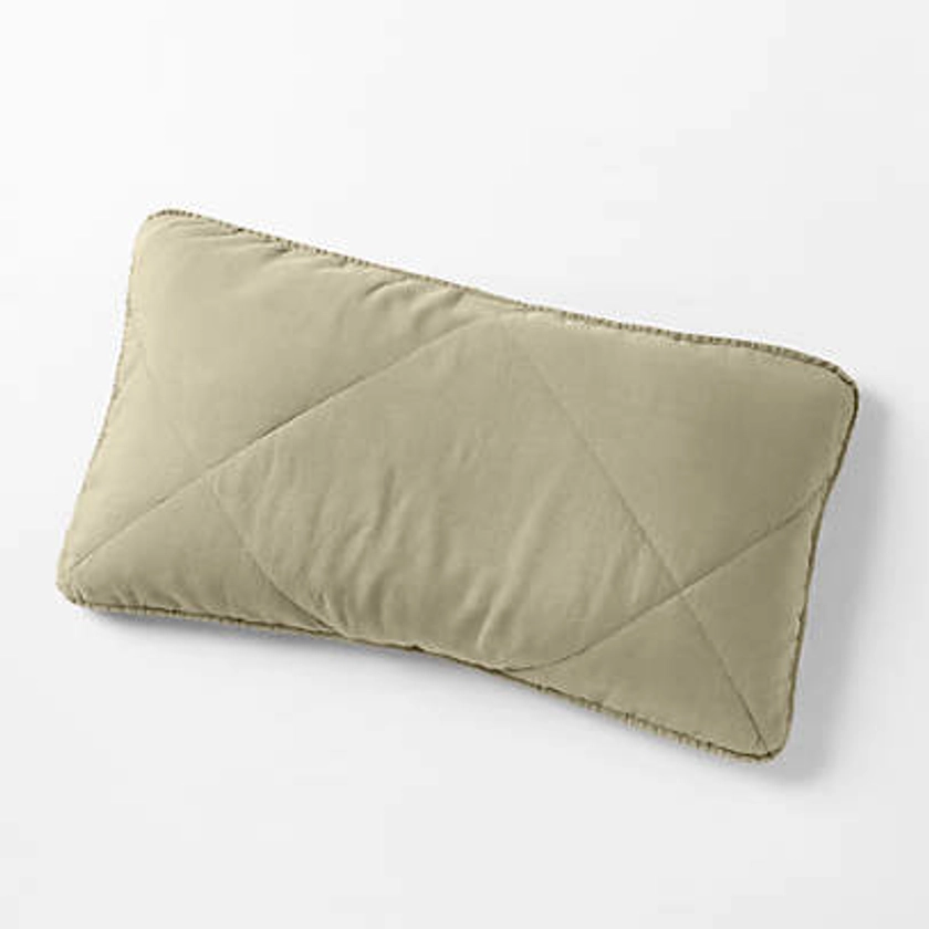 EUROPEAN FLAX -Certified Linen Crisp White Standard Quilted Pillow Sham + Reviews | Crate & Barrel