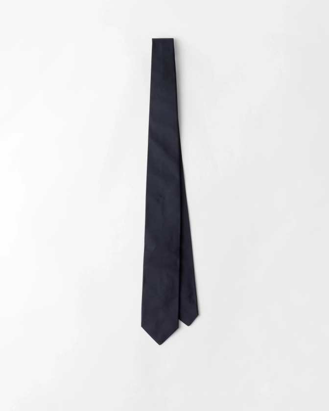 Cravate En Soie Vert Camouflage | PRADA