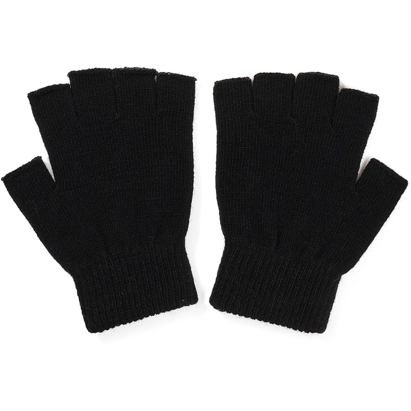 &me Women's Fingerless Gloves - Black | BIG W