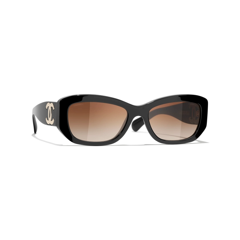 Sunglasses: Rectangle Sunglasses, acetate — Fashion | CHANEL