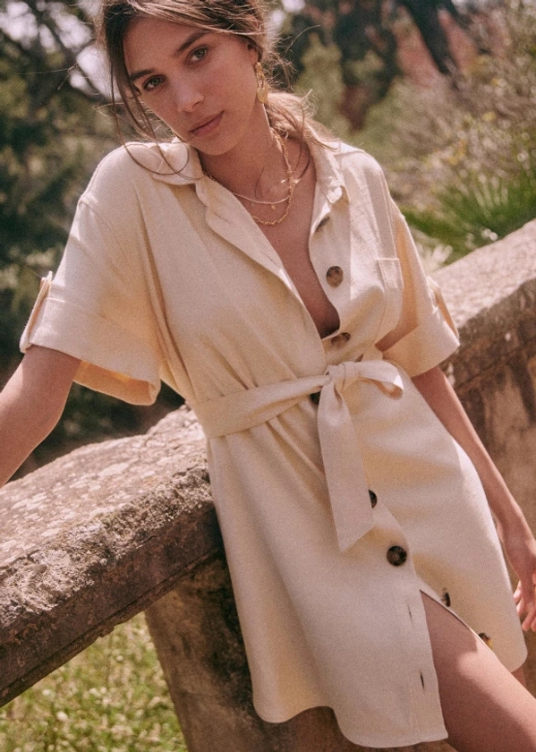 Robe Célia - Crème - Viscose - Sézane