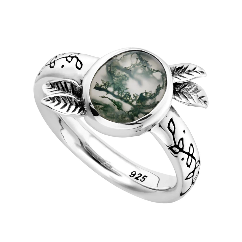 EVERGREEN - Sterling Silver & Moss Agate Ring